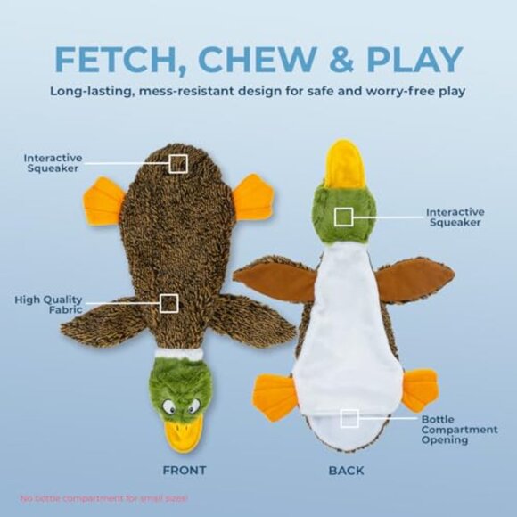 Squeaky Dog Toy Soft Plush Interactive Play Indoor Chew Fun Durable - Picture 5 of 7
